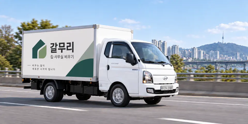 갈무리 작업 차량을 그린 그림, 목1동 유품정리